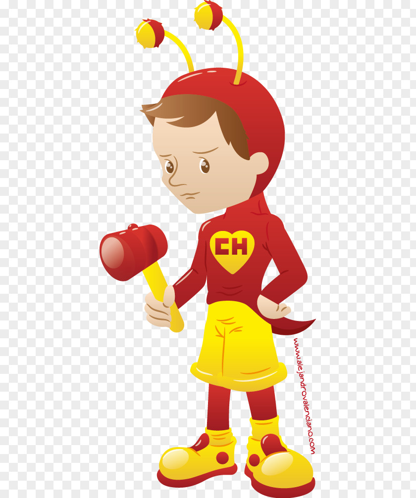 Chapulin Colorado Boy Mascot Clip Art PNG