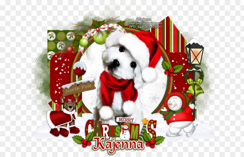 Puppy Dog Breed Love Christmas Ornament PNG