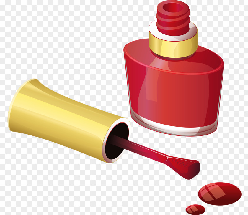 Red Nail Polish Brush Clip Art PNG