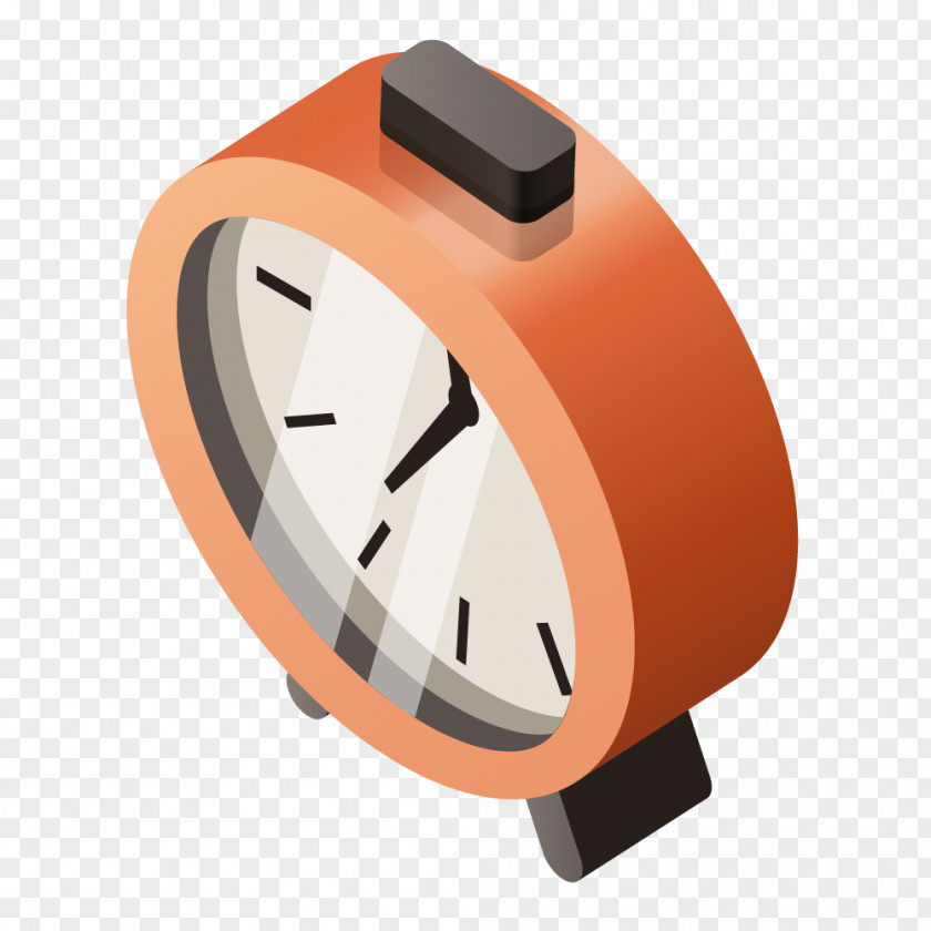 Vector Red Alarm Clock PNG