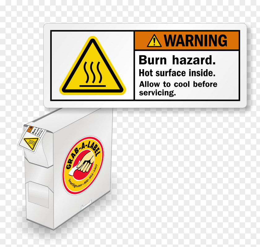 Burning Hand Warning Label Hazard Symbol Sign PNG