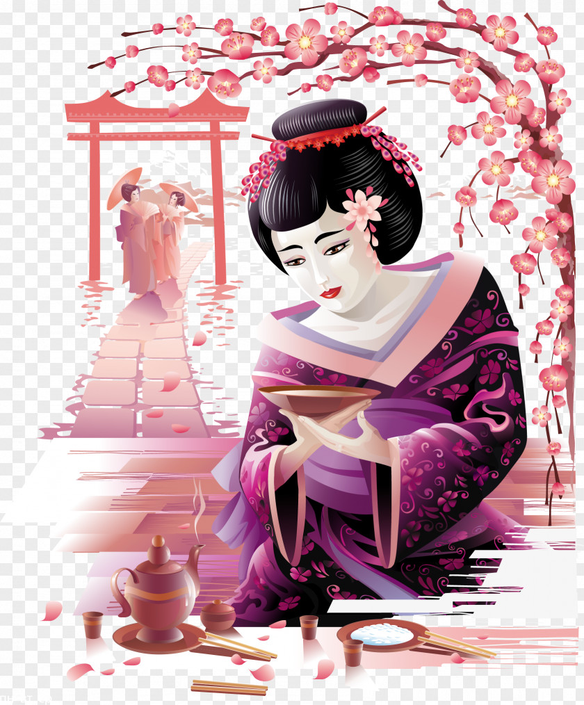 Japanese Geisha Culture Of Japan Astrology Horoscope Kimono PNG