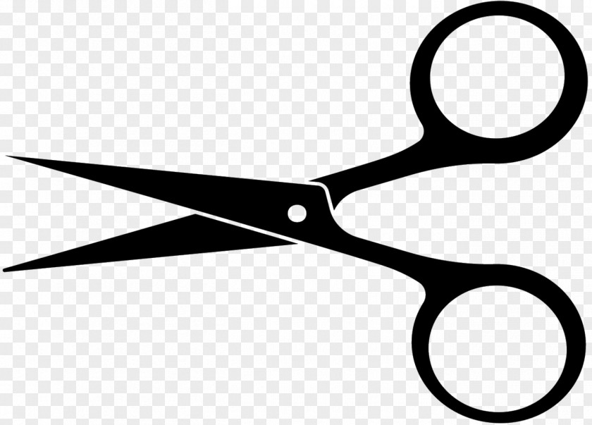 M Scissors Clip Art Hair-cutting Shears Line Black & White PNG