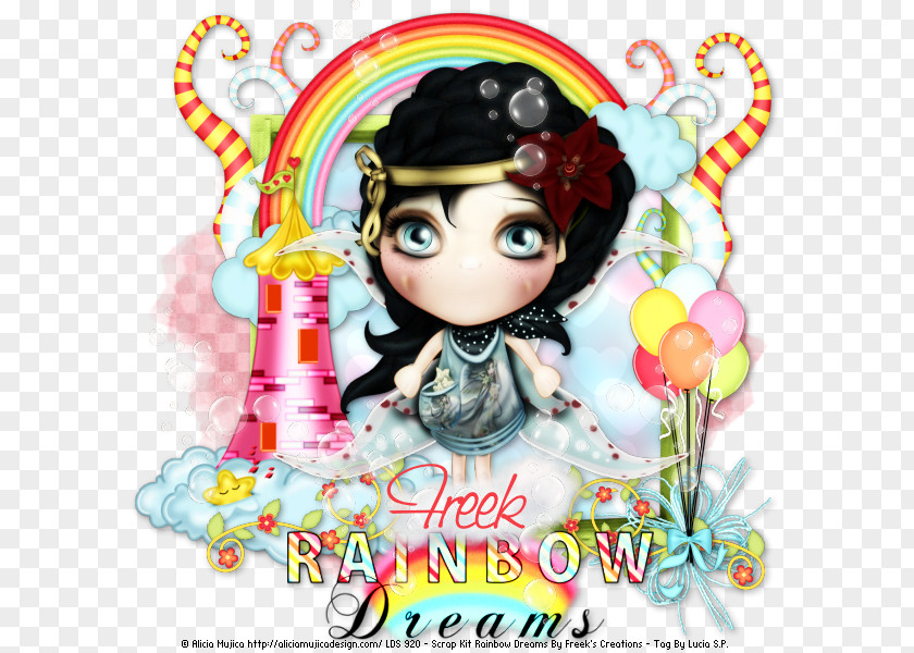 Rainbow Dream Illustration Clip Art Scrap Yellow PNG