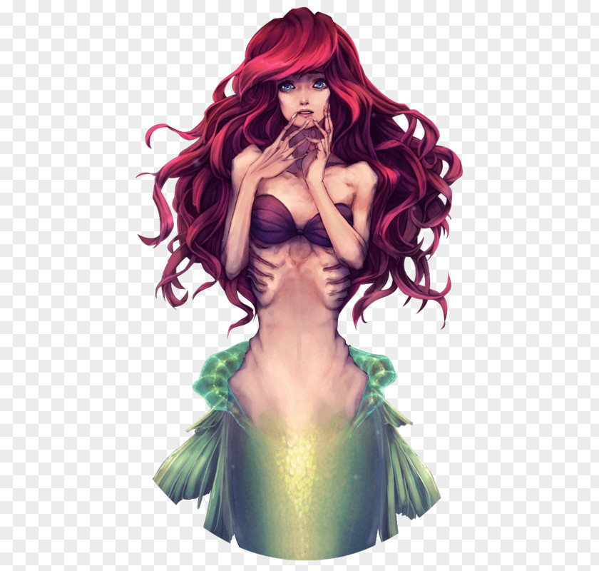 Ariel The Mermaid Little Gill Rib PNG