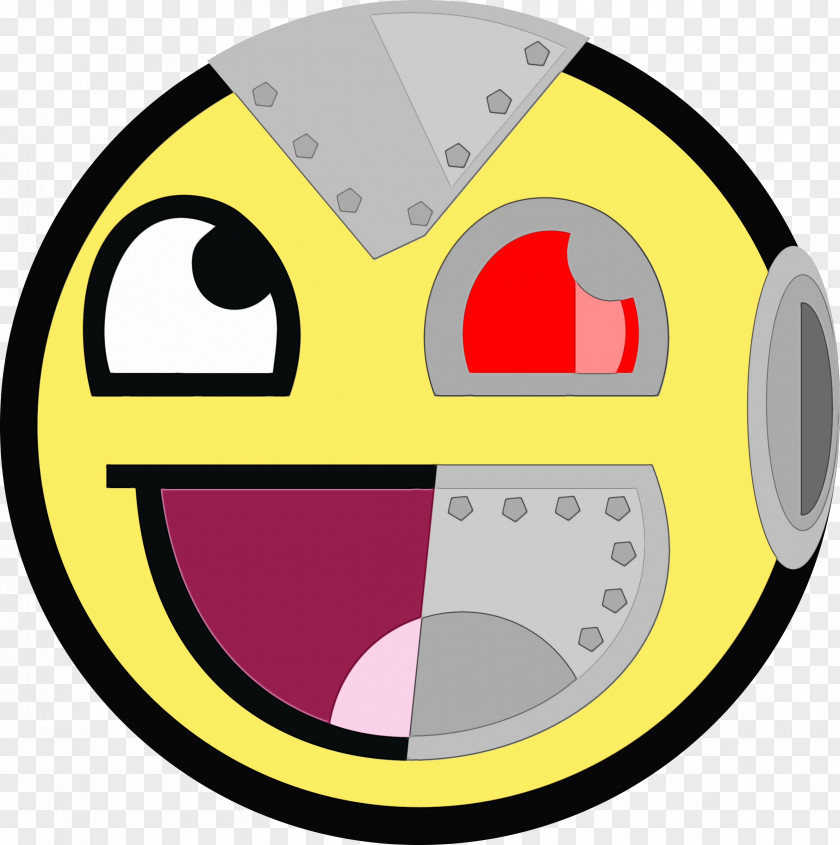 Cartoon Yellow Smiley Face Background PNG