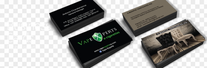 Double Sided Business Card Design Electronics Brand PNG