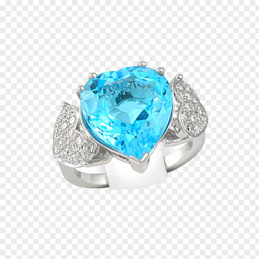 Sapphire Ring Diamond Blue PNG