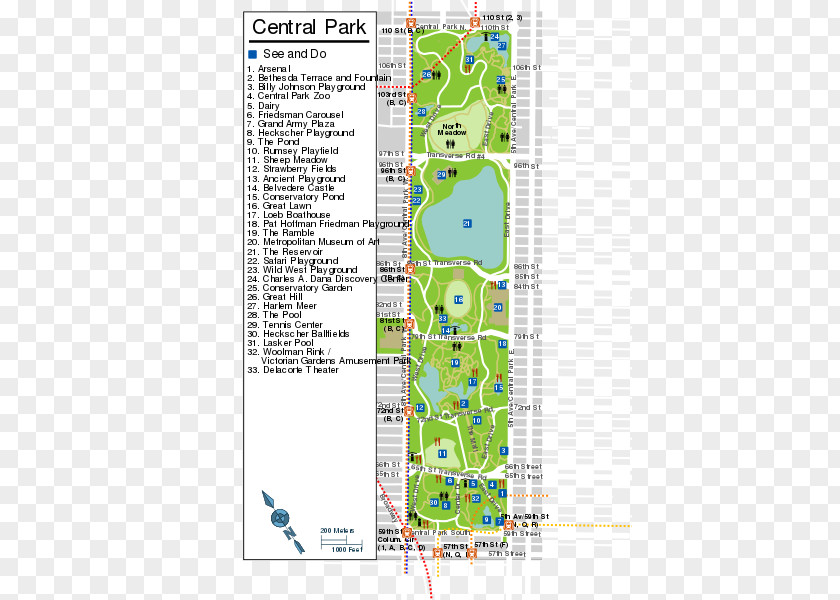 Central Park Map Water Resources PNG