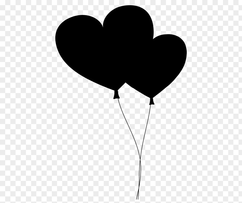 Failed Heart Shaped Balloon Vector Photography Drawing Black And White PNG