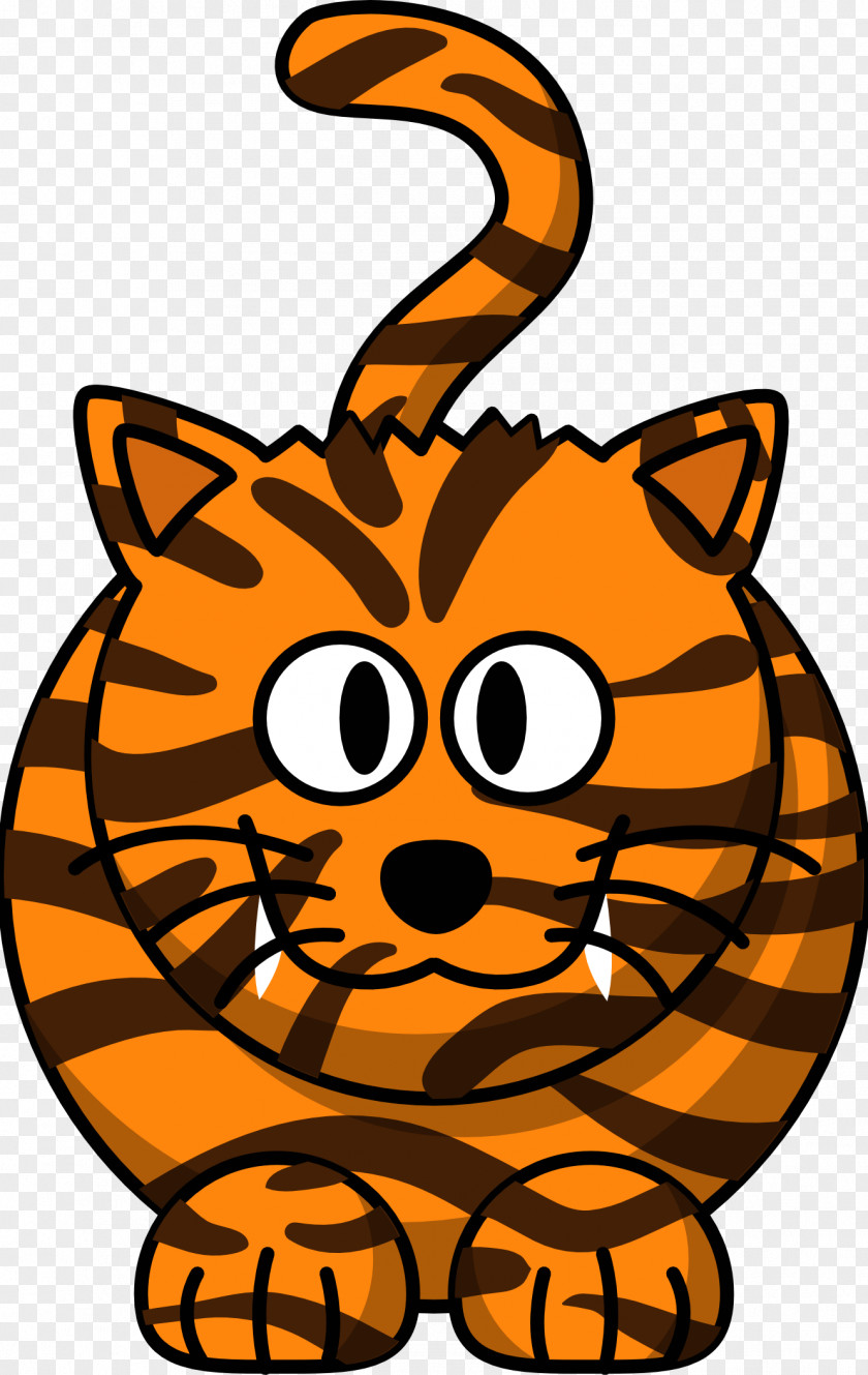 Free Tiger Clipart Bengal Cartoon Drawing Clip Art PNG