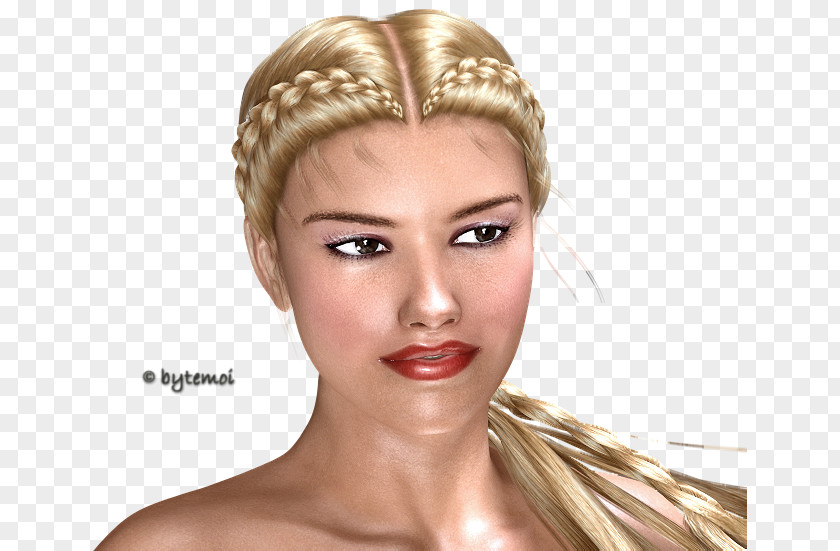 Hair Blond Headpiece Long Brown PNG