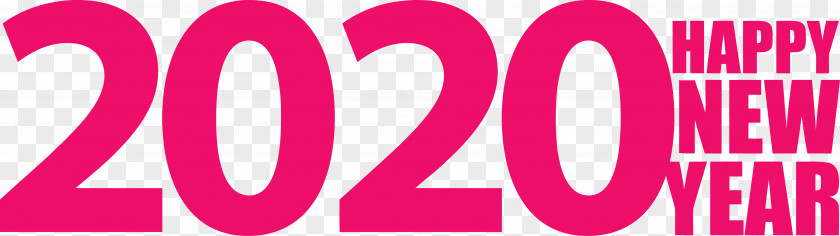 Love Magenta Happy New Year 2020 PNG