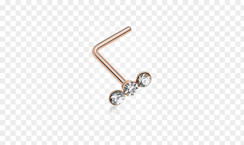 Nose Piercing Earring Gold Gemstone Cubic Zirconia PNG