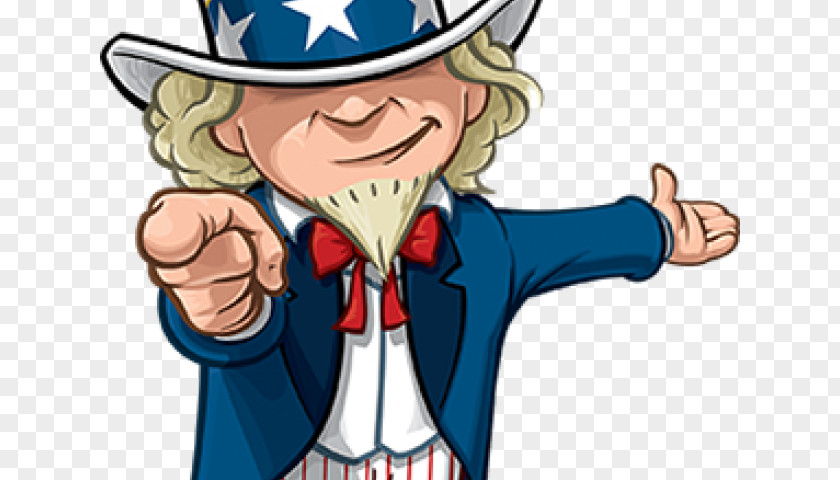 Style Thumb Uncle Sam Cartoon PNG