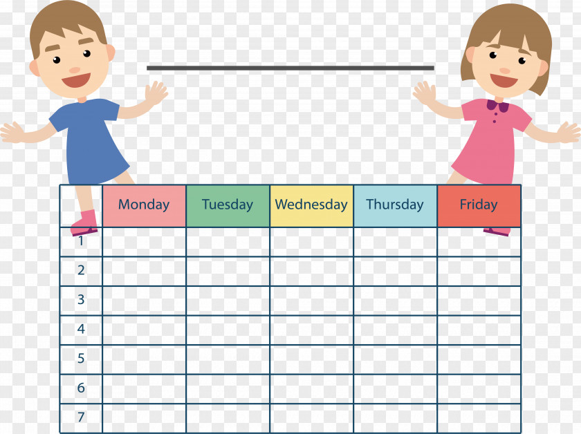 Two Children Decoration Course Schedule Child Curriculum Clip Art PNG