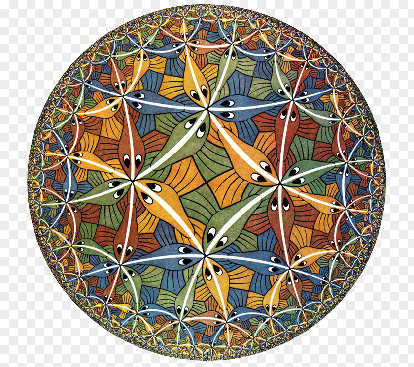 Painting Escher In The Palace Drawing Hands Circle Limit III Art Study For Stars PNG