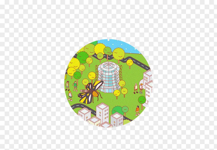 Park Road Cartoon Taipei Illustration PNG