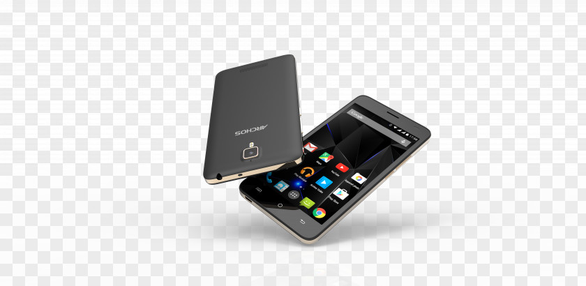 Smartphone Feature Phone Mobile World Congress ARCHOS 50D Oxygen Black/Gold PNG
