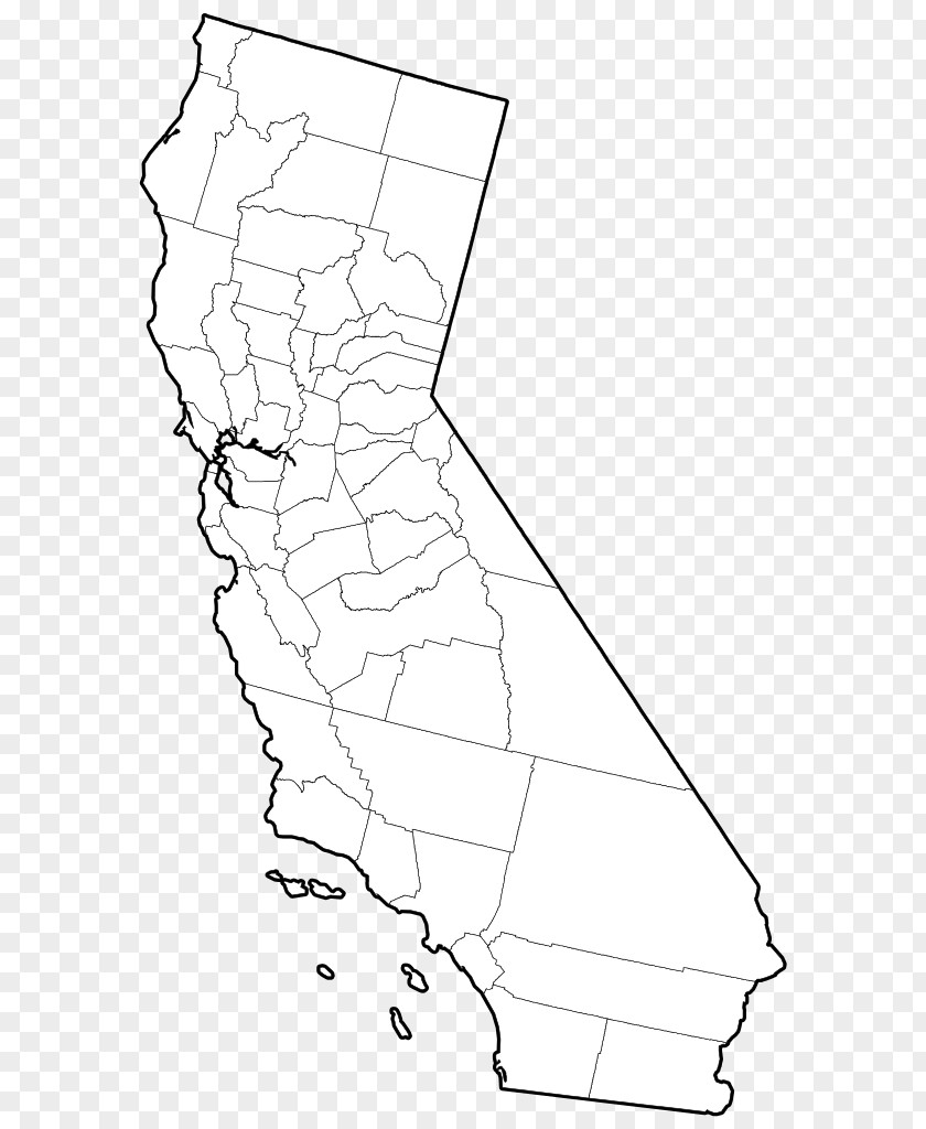 Stitch Vector California Map Blank PNG