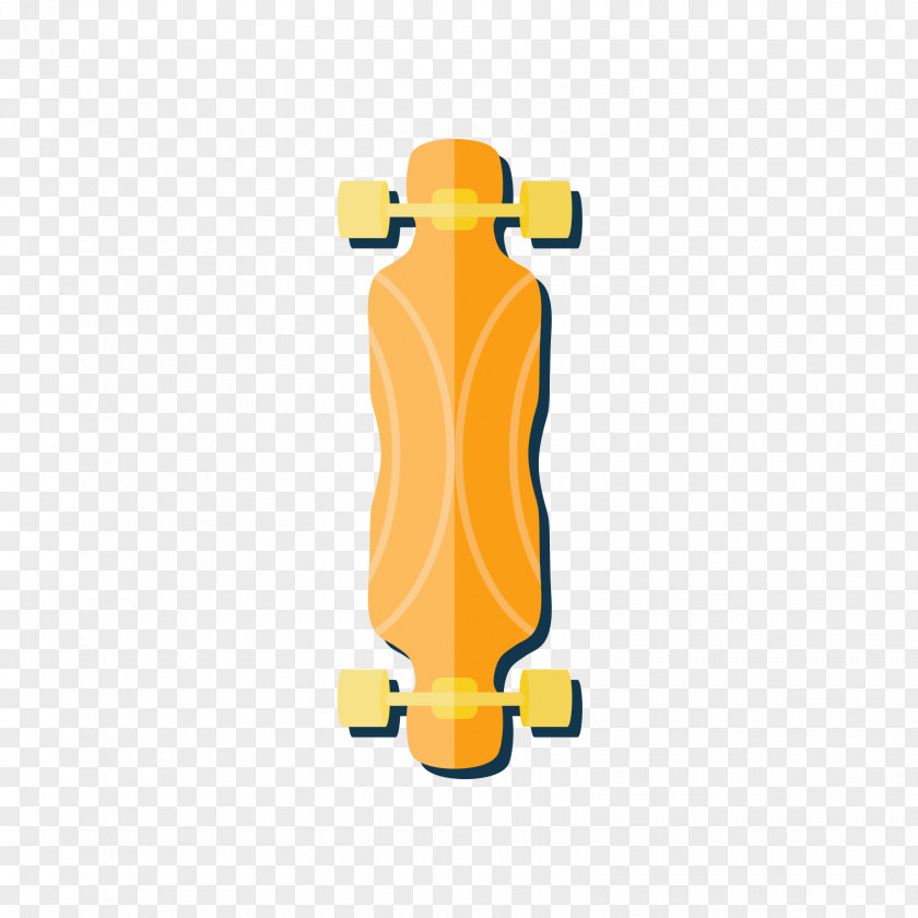 Yellow Orange Skateboard Free PNG