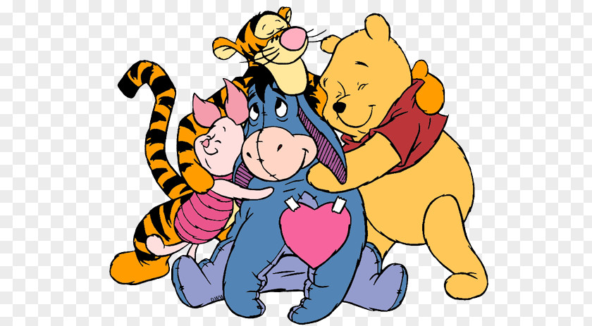 Disney Valentine Cliparts Winnie The Pooh Piglet Eeyore Tigger Rabbit PNG