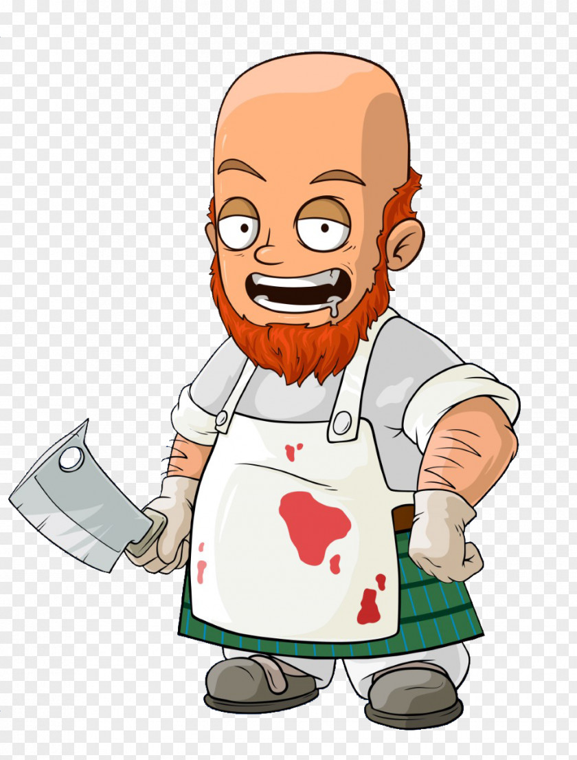 Poultry Butcher Character Amazing Rope Guy Cartoon PNG
