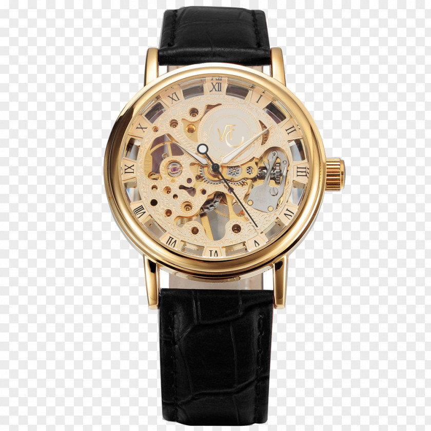 Watch Mechanical Skeleton Automatic Strap PNG