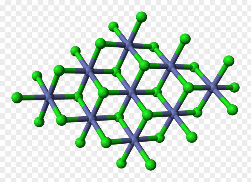 3d Model Cobalt Chloride Crystal Structure Chemistry PNG