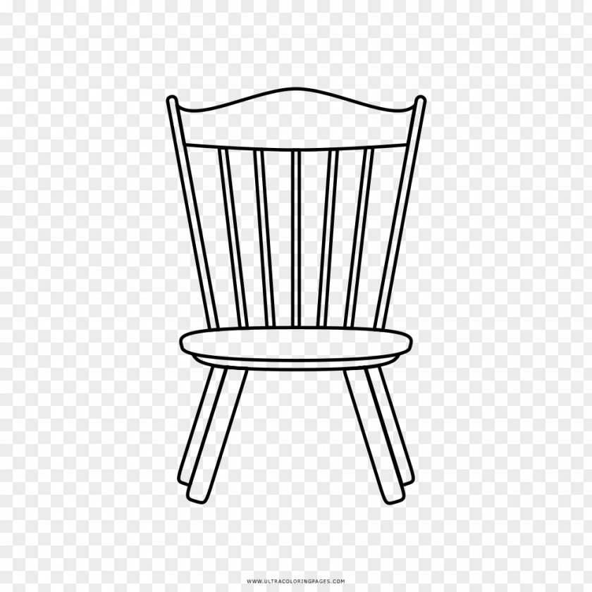 Chair Line Art Drawing Coloring Book Black And White PNG