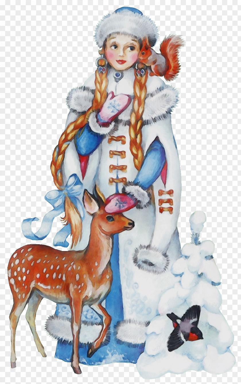 Christmas Eve Fawn Clip Art Fictional Character Animal Figure Deer PNG
