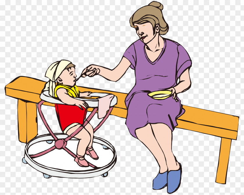Illustration Baby Feeding Child Clip Art PNG