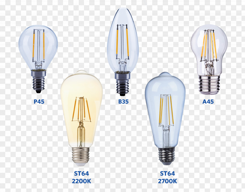 Lamp Incandescent Light Bulb LED Filament PNG