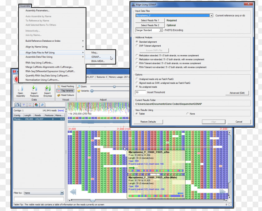Mycoplasma Massive Parallel Sequencing DNA Sequence Alignment Reference Genome PNG