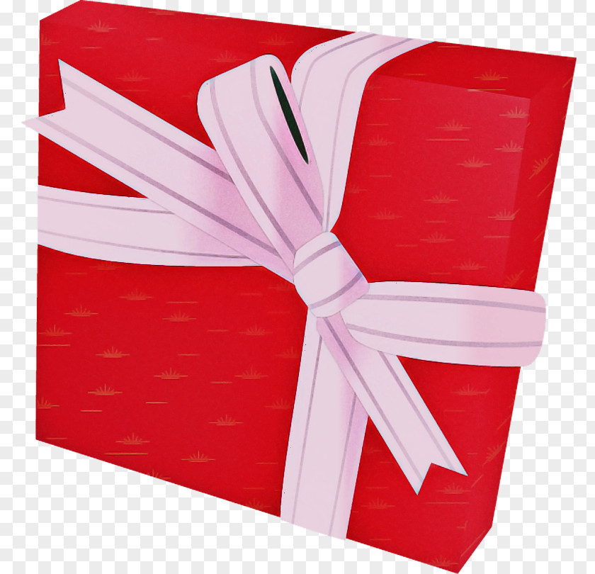 Red Ribbon Present Magenta Gift Wrapping PNG