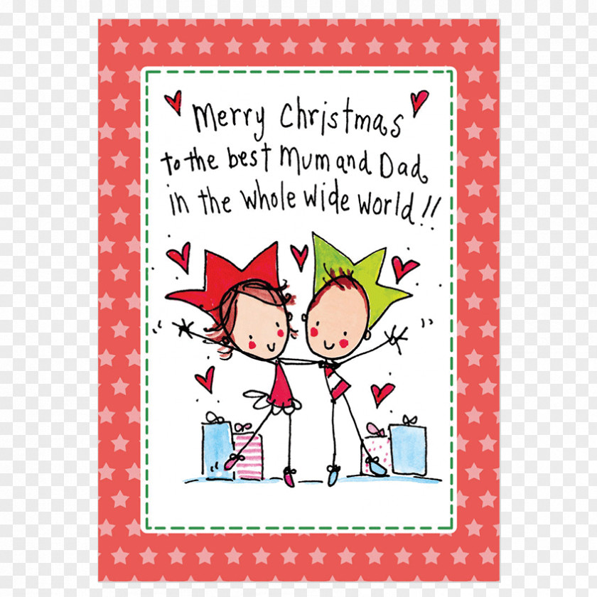 Christmas Greeting & Note Cards Father Mother Mum Dad PNG