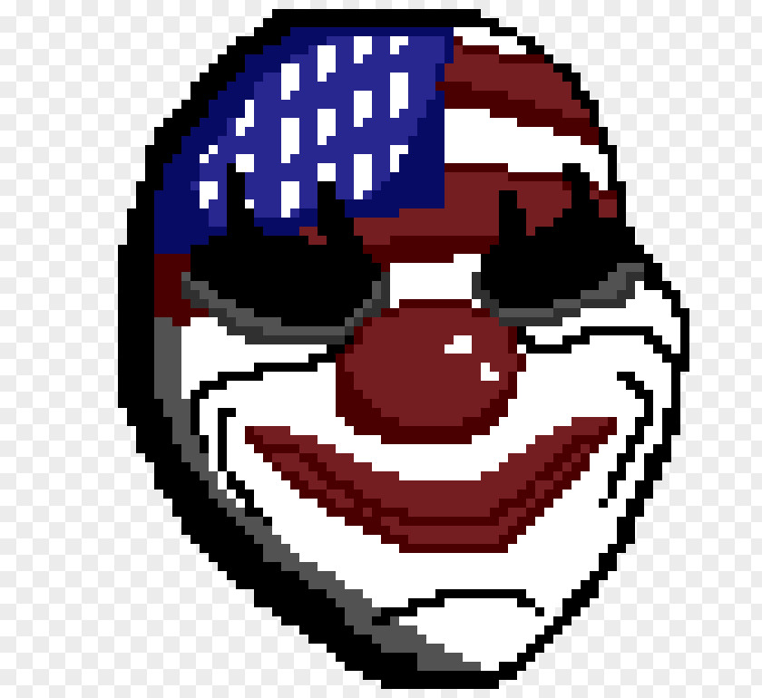Mask Payday 2 Pixel Art PNG