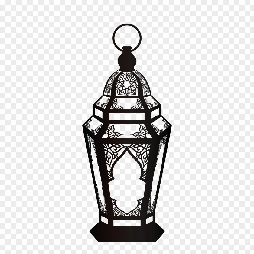 Black Religious Lamp Ornaments Quran Ramadan Islam Fanous Muslim PNG