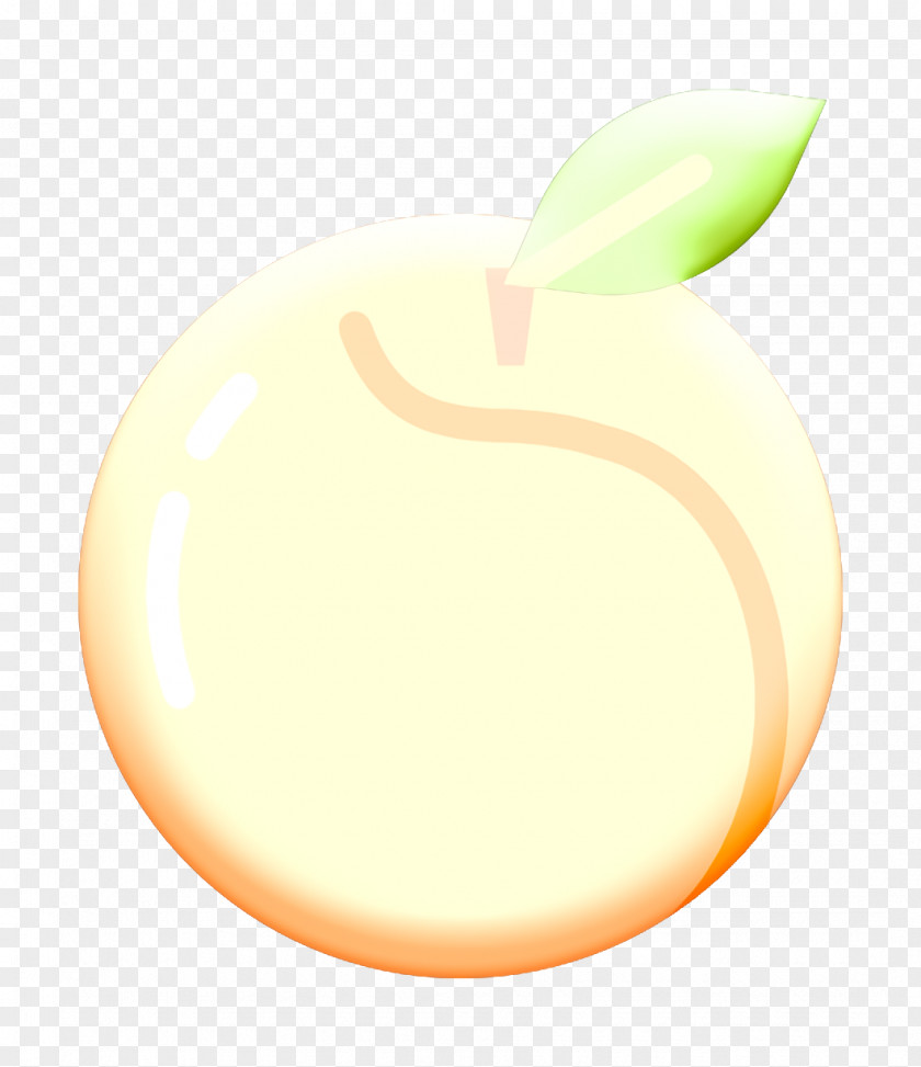 Gastronomy Set Icon Peach Fruit PNG