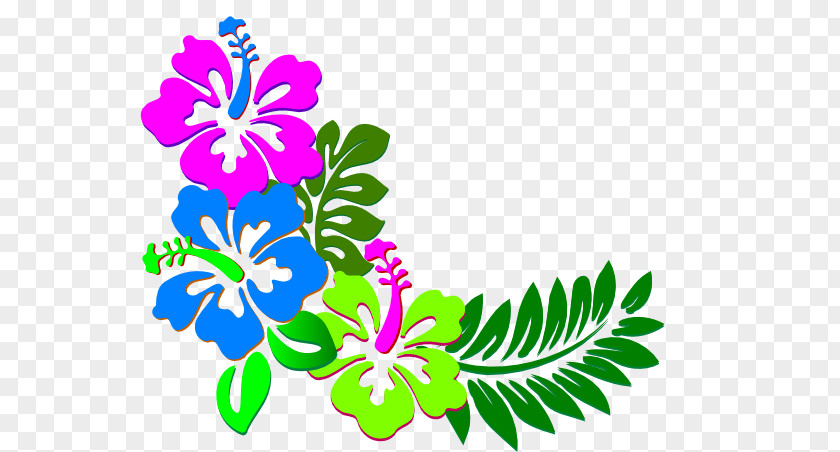 Hawaii Rosemallows Flower Clip Art PNG