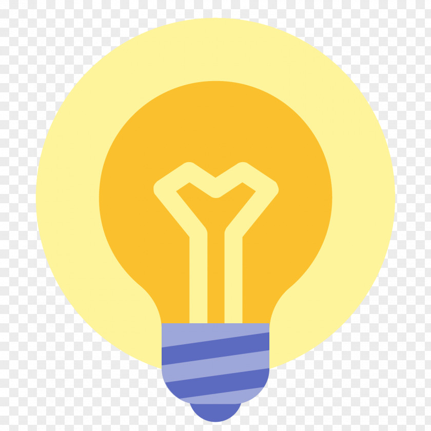 Light Bulb Idea Flat Design PNG