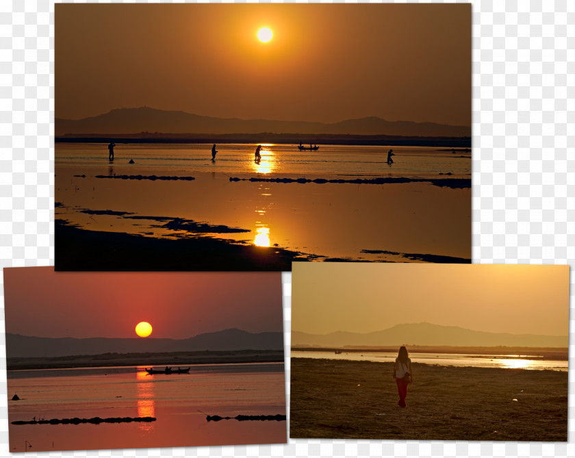 Sunrise Bagan Sunset Irrawaddy River PNG