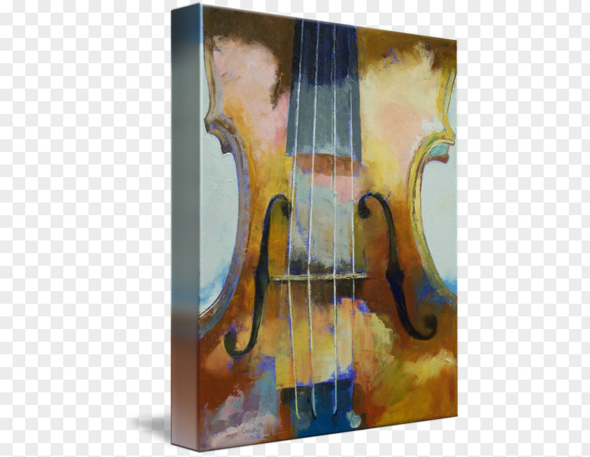 Watercolor Violin Viola Cello Double Bass Painting PNG