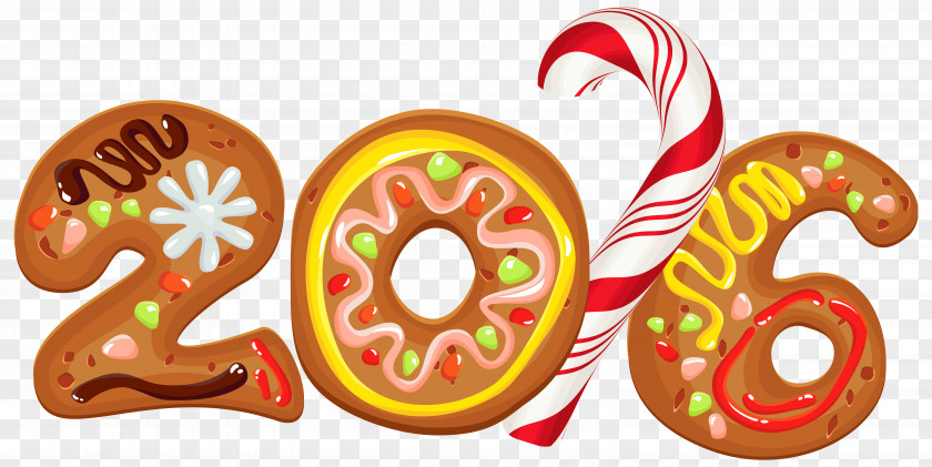 2016 Cookie Style PNG Clipart Image Christmas New Year's Day Holiday Wish PNG