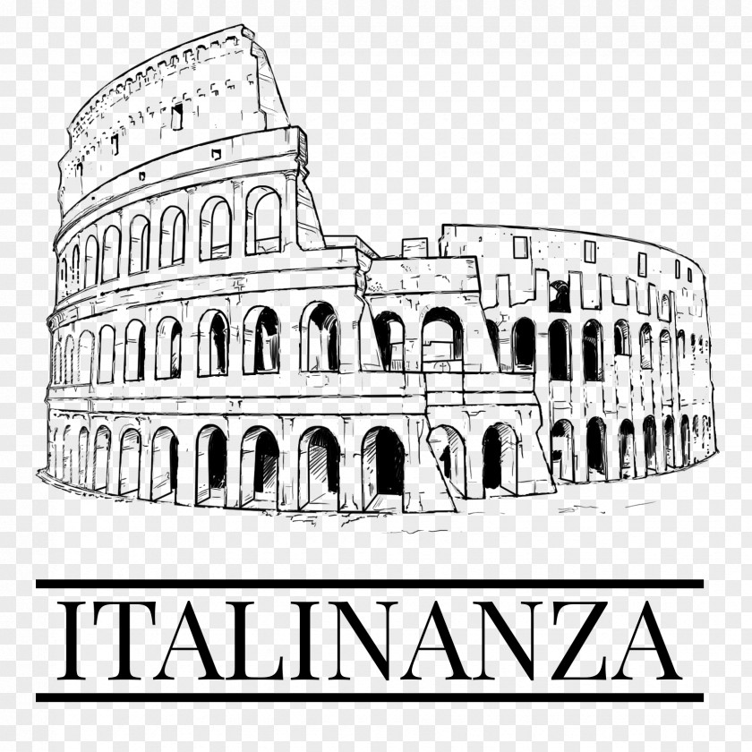 Colosseum Drawing Poster Sketch Architecture PNG