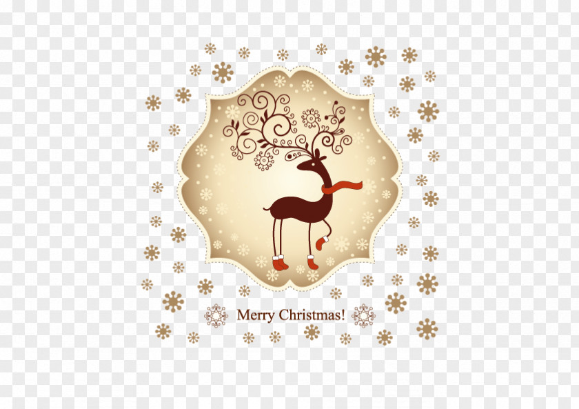 Cute Christmas Reindeer Vector Material Card Wedding Invitation Greeting PNG