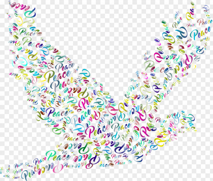 Peace Symbol Doves As Symbols Typography Clip Art PNG