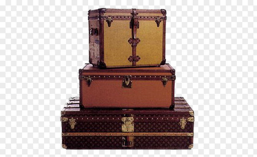 Retro Suitcase Louis Vuitton Handbag Trunk Fashion PNG