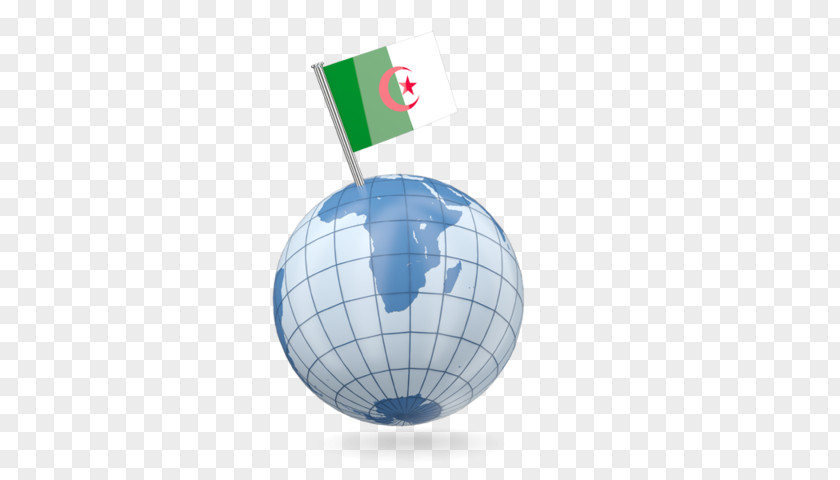 Globe Flag Of Algeria Stock Photography PNG