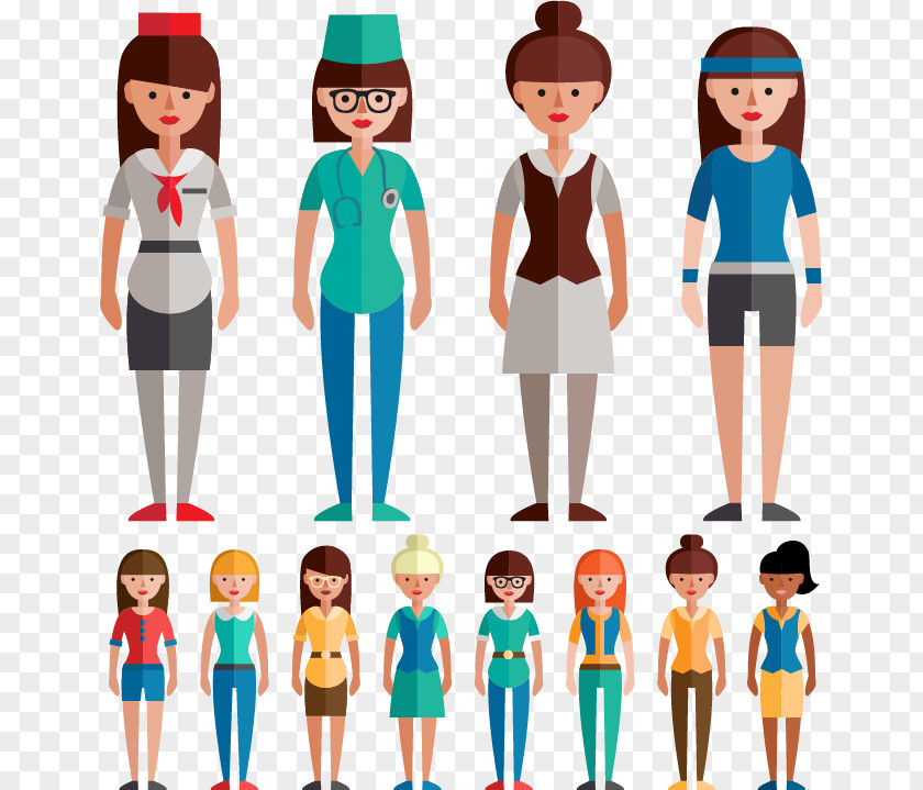 12 Designed For Professional Women Vector Female Download PNG